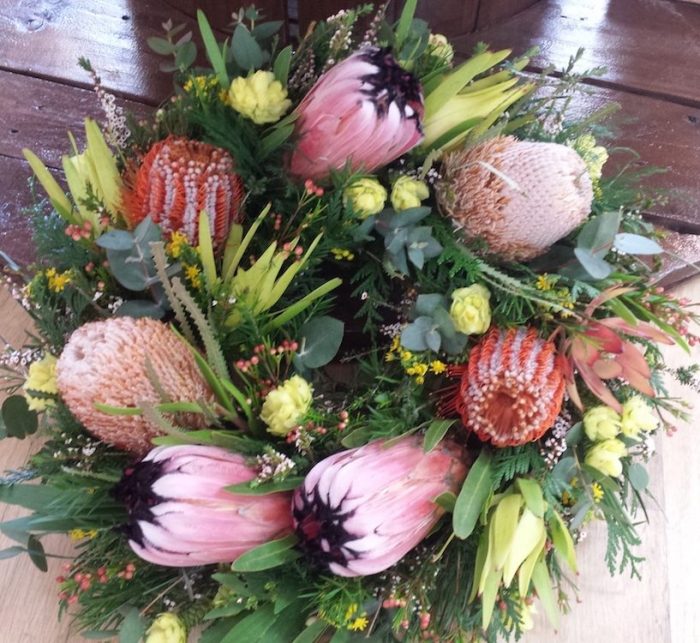 Native Wreaths. Away With Flowers. Mundingburra Florist.