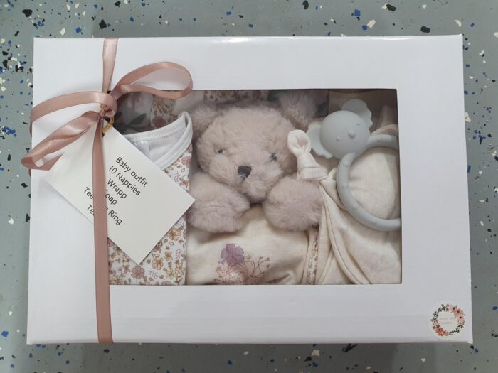 Cute box with products for Baby.